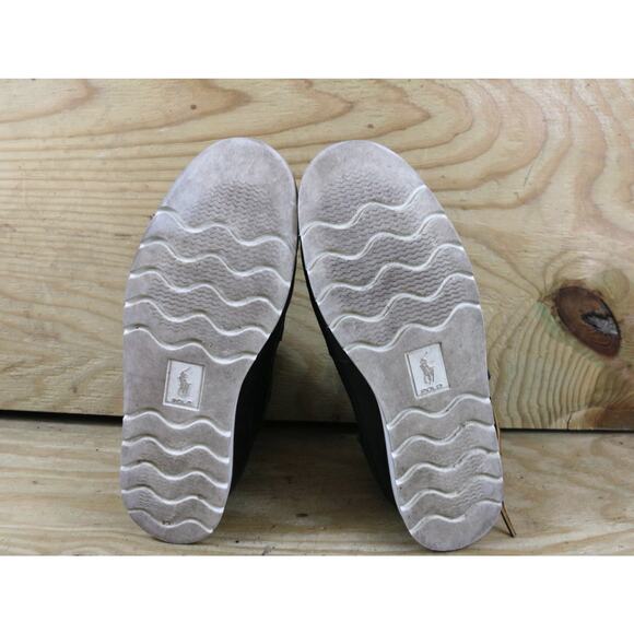 Polo Ralph Lauren Boots Mens 13D Black Leather Quilted Saddleworth III Combat - Picture 5 of 9